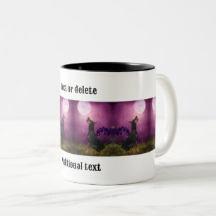 Doberman Lila Orchids Hund Art Personlig Två-Tonad Mugg