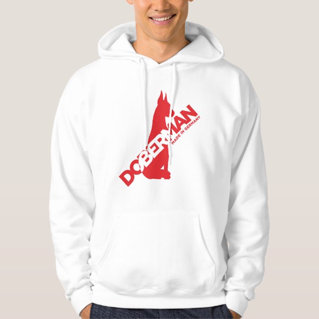 Doberman Made in Tyskland Hoodie (Framsida)