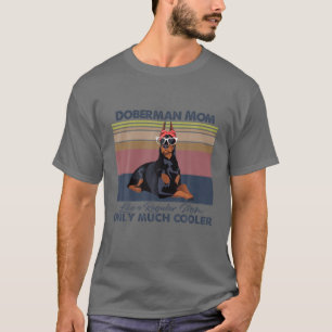 Doberman Mamma Bandana Match Vintage Mors dag Do T Shirt