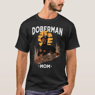 Doberman Mamma för Women Girl Hund Mors dag T Shirt