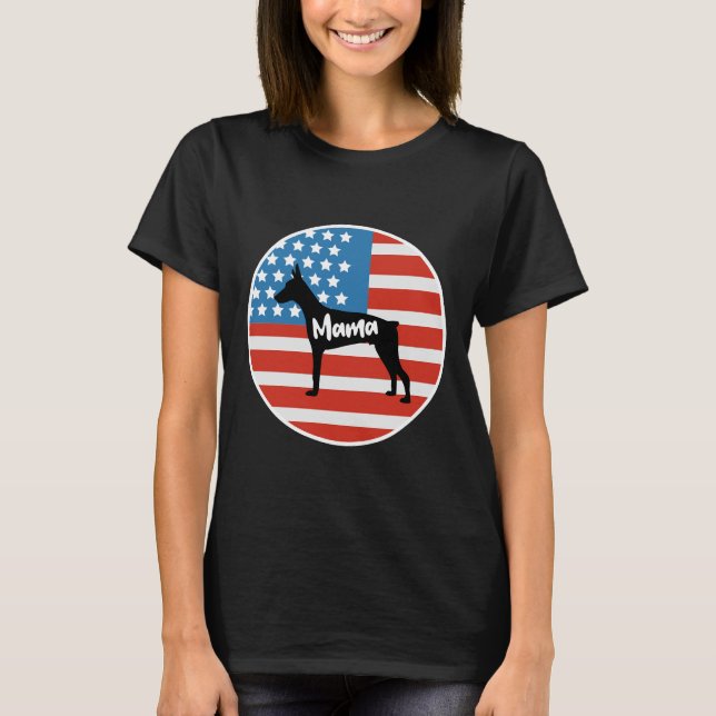 Doberman Mamma Hund Mamma 1288 T Shirt (Framsida)