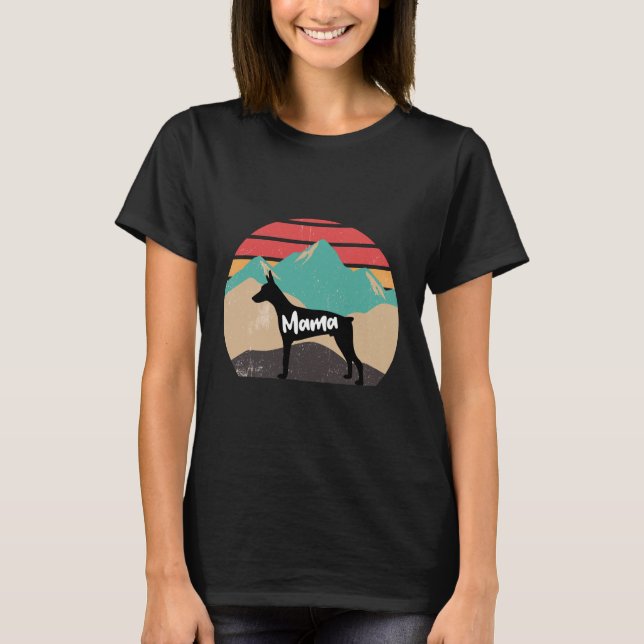 Doberman Mamma Hund Mamma T Shirt (Framsida)