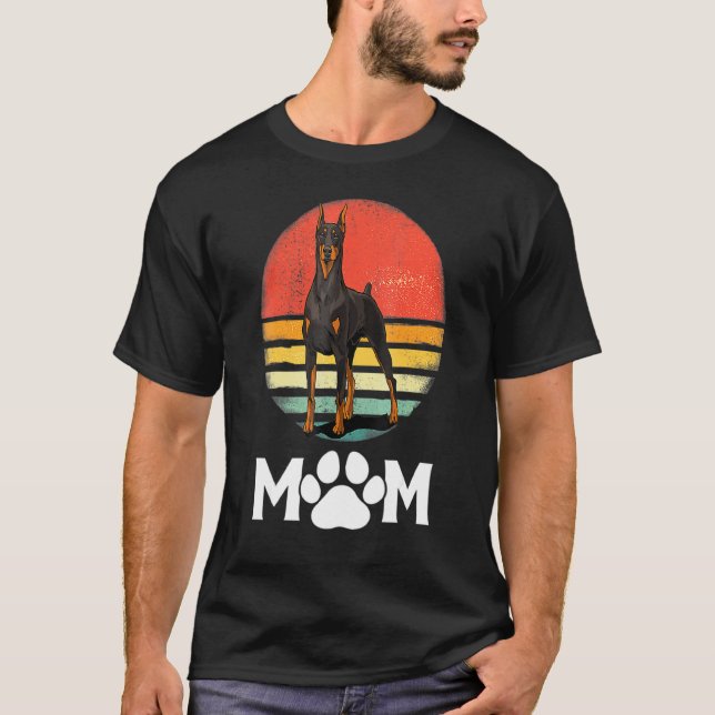 Doberman Mamma Hund Mor Dobermannpinscher Dobie Ma T Shirt (Framsida)