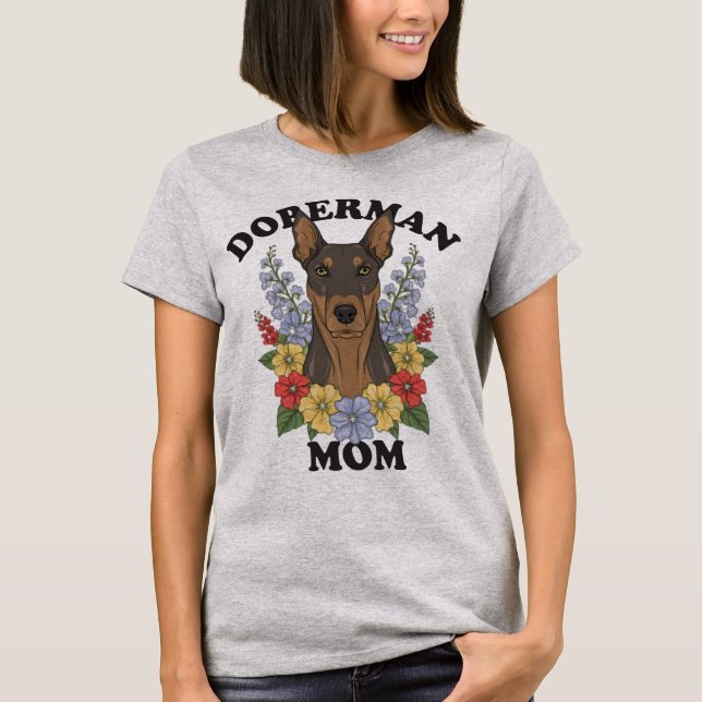 Doberman Mamma någonsin T Shirt (Framsida)