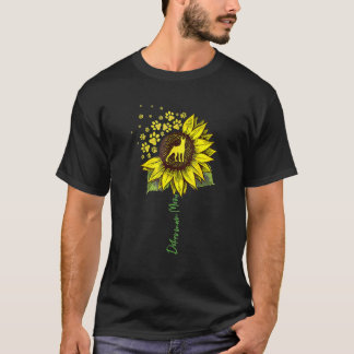 Doberman Mamma Solrosdoberman Pinscher Hund M T Shirt