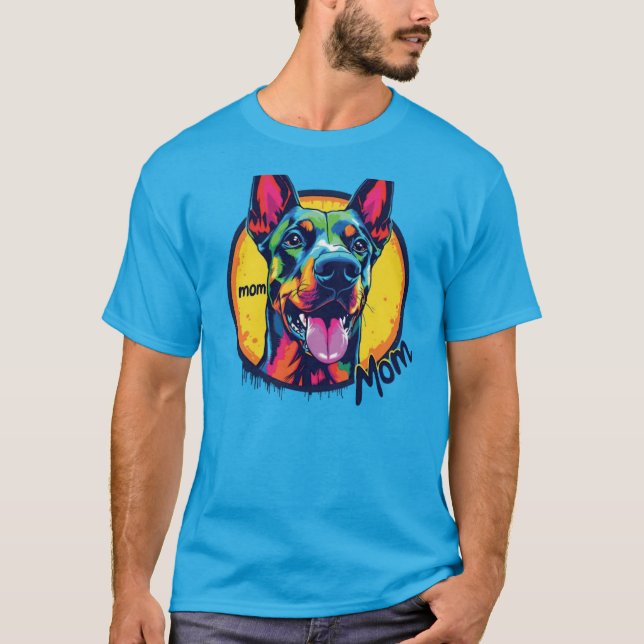 Doberman Mamma T Shirt (Framsida)