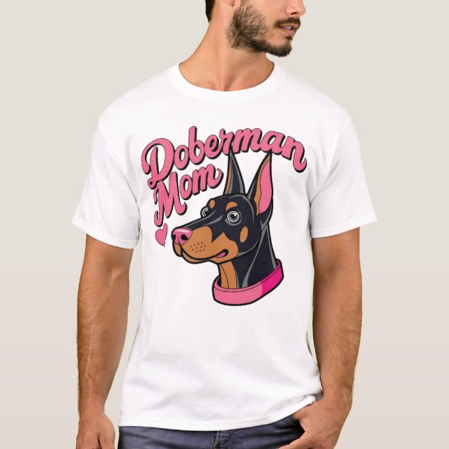 Doberman Mamma T Shirt (Framsida)