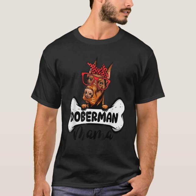 Doberman Mamma T Shirt (Framsida)