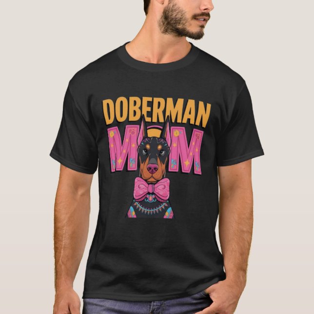 Doberman Mamma T Shirt (Framsida)
