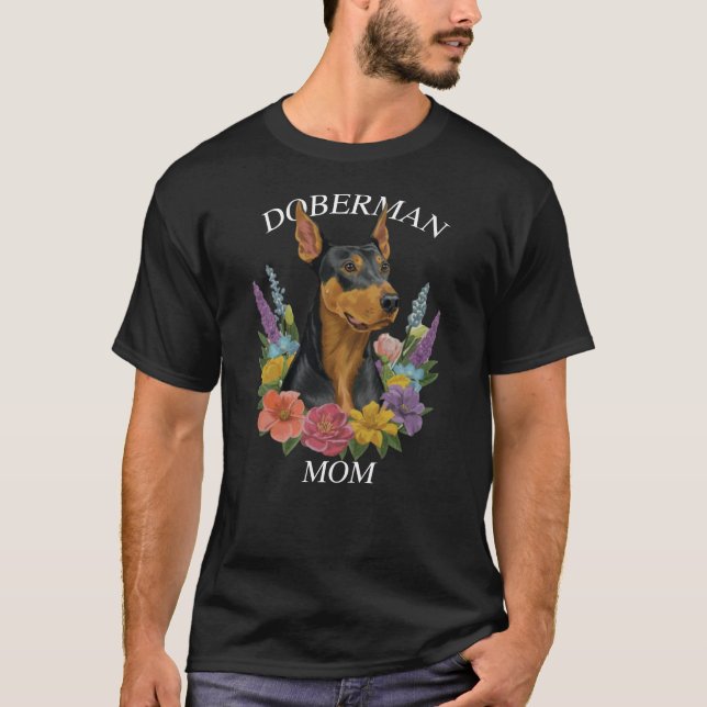 Doberman Mamma T Shirt (Framsida)