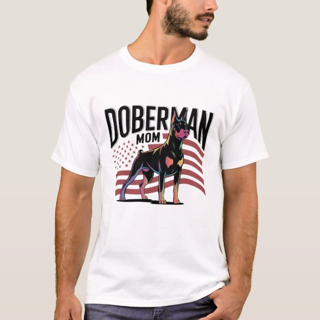 Doberman Mamma T Shirt (Framsida)