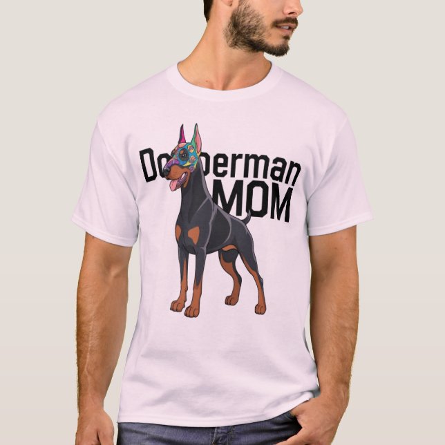 Doberman Mamma T Shirt (Framsida)