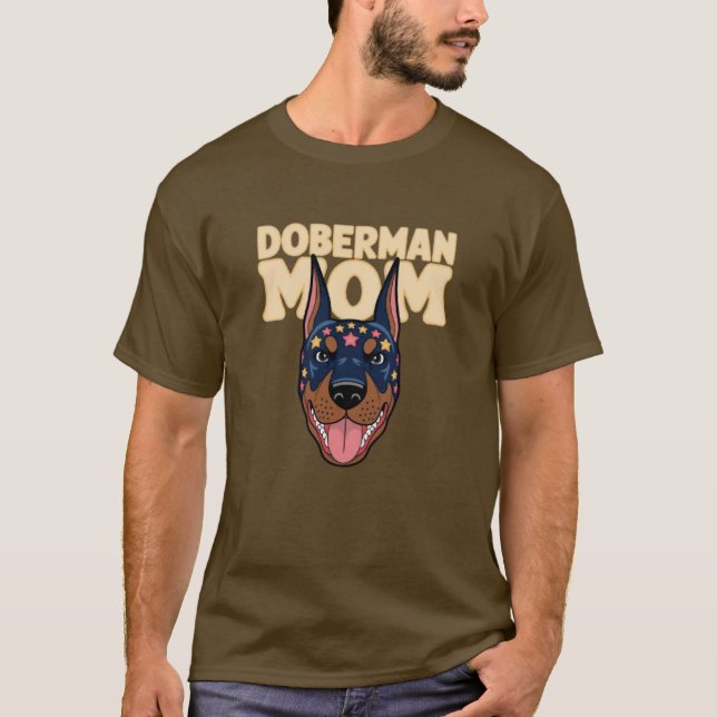Doberman Mamma T Shirt (Framsida)