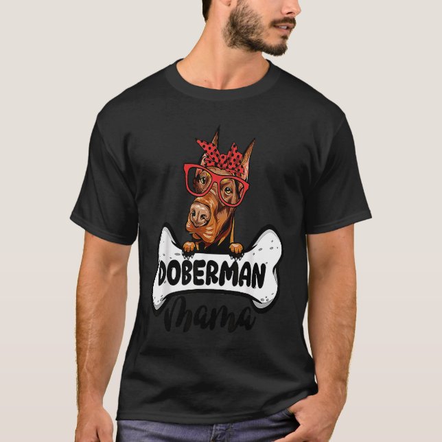 Doberman Mamma T Shirt (Framsida)