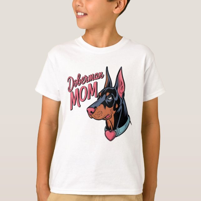 Doberman Mamma T Shirt (Framsida)