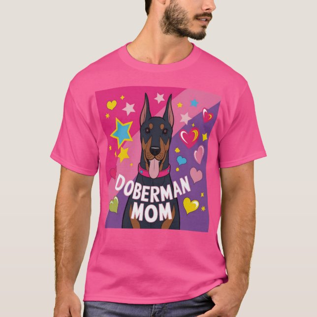 Doberman Mamma T Shirt (Framsida)