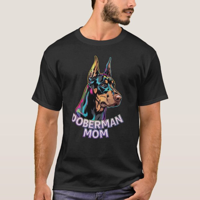 Doberman Mamma T Shirt (Framsida)