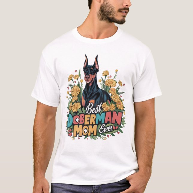 Doberman Mamma T Shirt (Framsida)