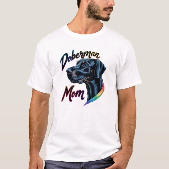 Doberman Mamma T Shirt (Framsida)