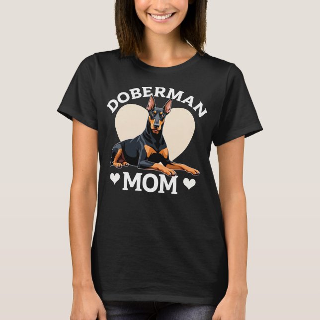 Doberman Mamma T Shirt (Framsida)