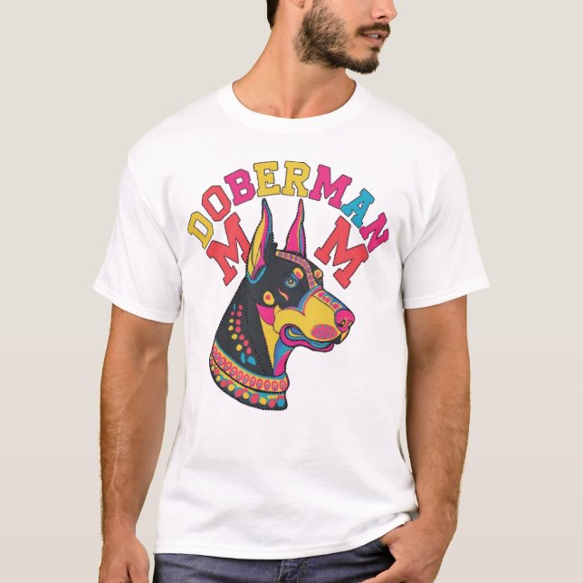 Doberman Mamma T Shirt (Framsida)