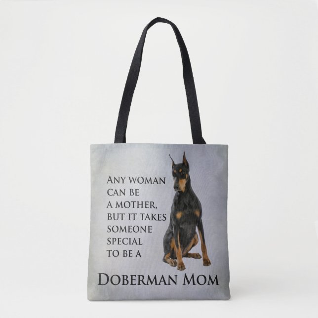 Doberman Mamma Tote Tygkasse (Framsida)