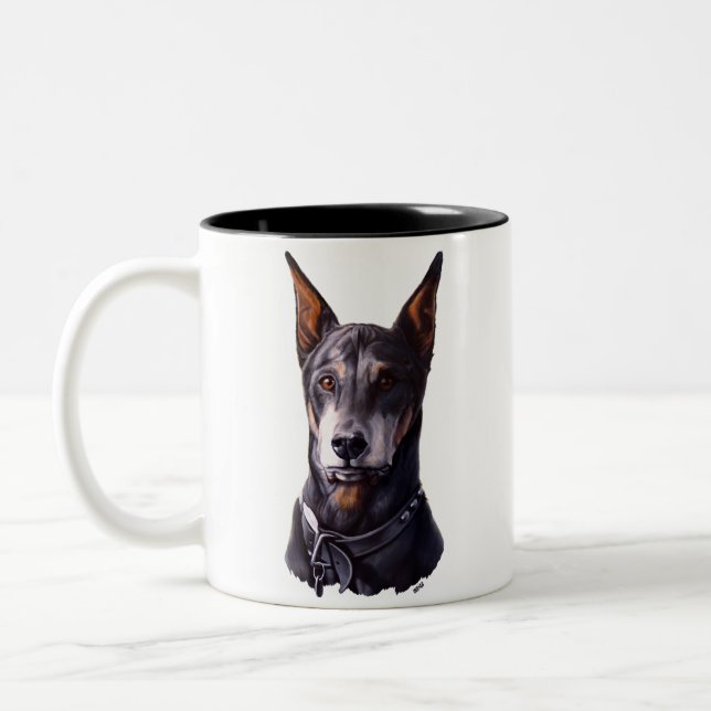 Doberman Mugg Coffee Kopp Doberman Pinscher Kopp (Vänster)