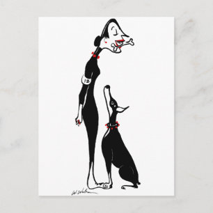 Doberman och Doberwomen Vykort