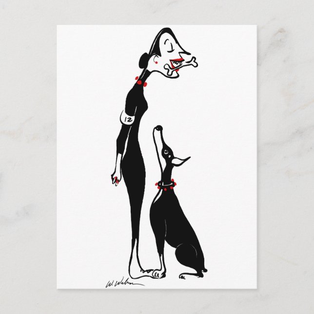 Doberman och Doberwomen Vykort (Framsida)