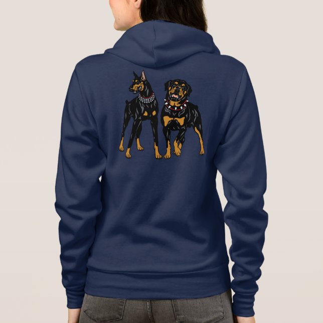 doberman och ruttweiler t shirt (Baksida)