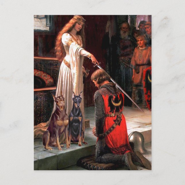 Doberman Pair - Accolade Vykort (Framsida)