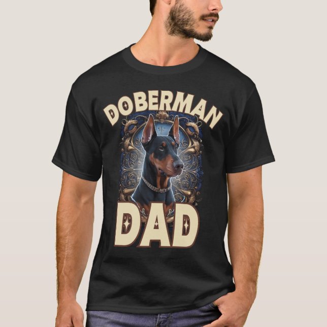Doberman PAPPA coola hund förälder T Shirt (Framsida)