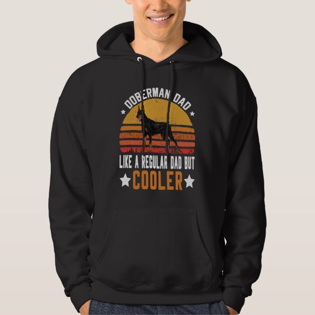 Doberman Pappa Hoodie (Framsida)