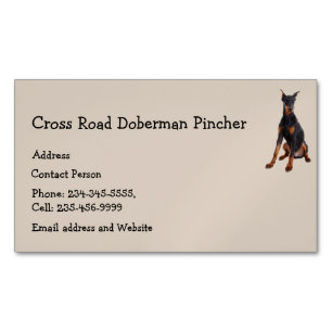 Doberman Pincher Hund Pet Animal Magnetiska Visitkort