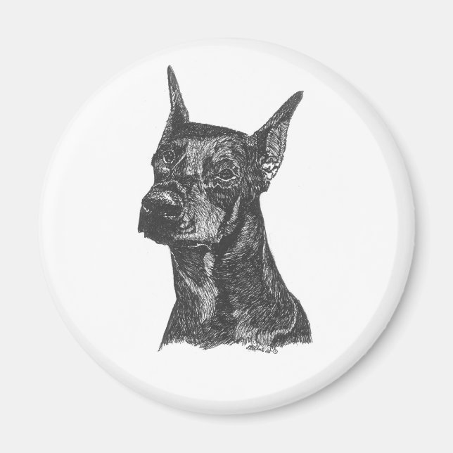 Doberman Pincher Magnet (Framsidan)