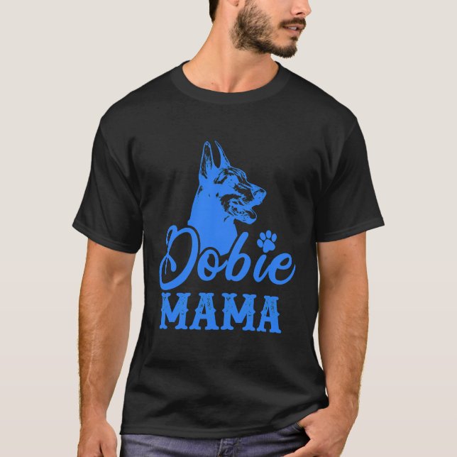 Doberman Pincher Mamma T Shirt (Framsida)