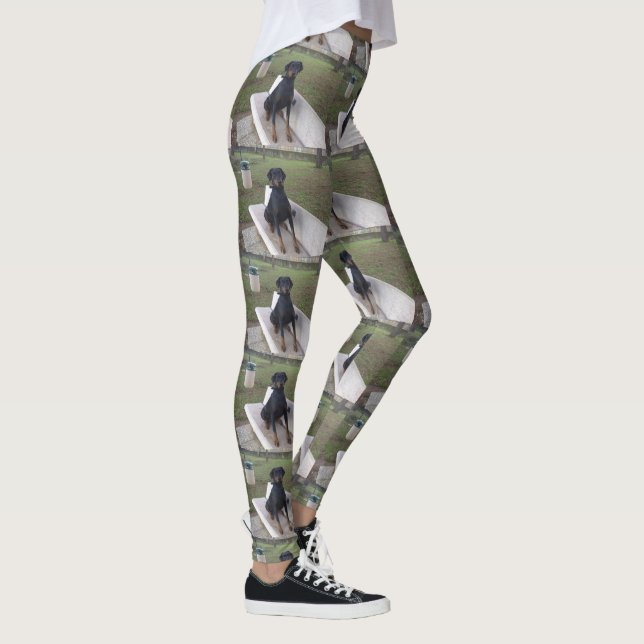 doberman pincher sitta leggings (Höger)