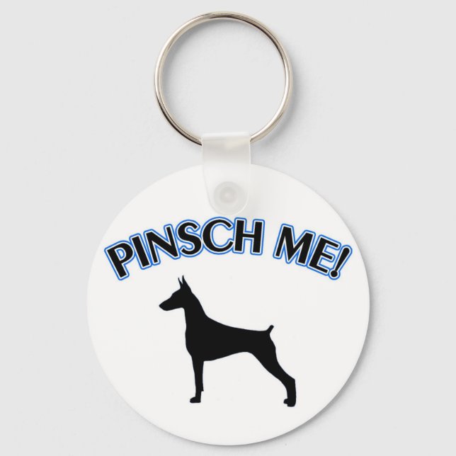 DOBERMAN "PINSCH ME!" NYCKELRING (Framsida)