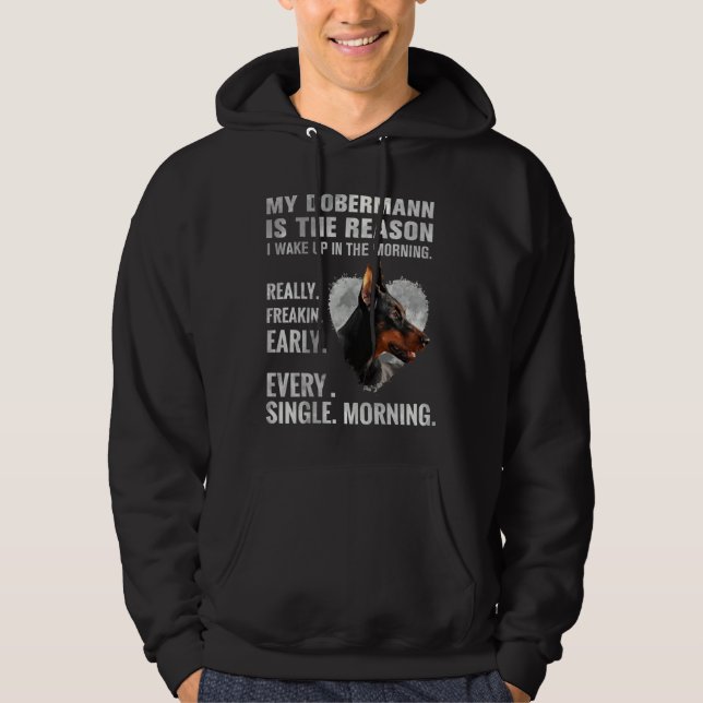 Doberman Pinscher 570 Hoodie (Framsida)