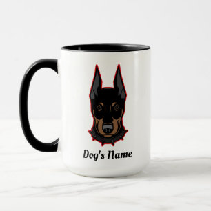 Doberman Pinscher Add Namn Gift Coffee Mugg