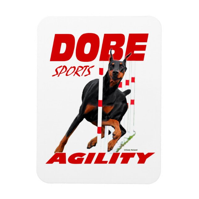 Doberman Pinscher Agilitet magnet (Vertikal)