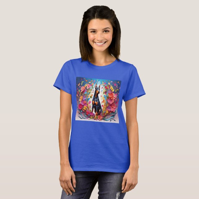 Doberman Pinscher Alltid Mamma T Shirt (Hel framsida)