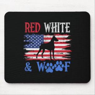 Doberman Pinscher American Flagga USA Red White oc Musmatta