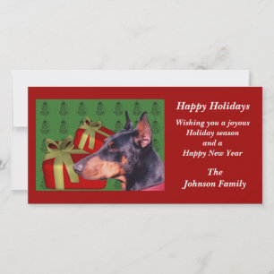Doberman Pinscher Animal jul-Helgdag Card Julkort