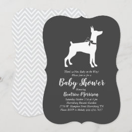 Doberman Pinscher Baby Shower Gender Neutral Inbjudningar