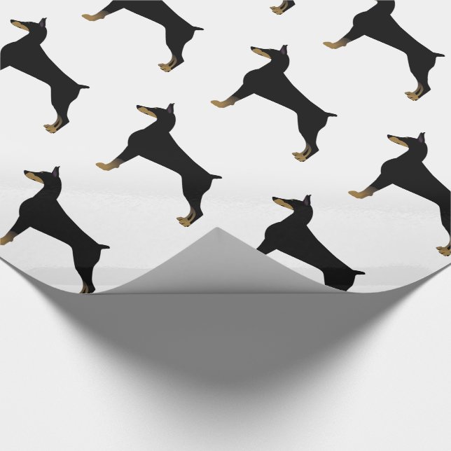 Doberman Pinscher Basic Hund aveln Illustration Presentpapper (Hörn)