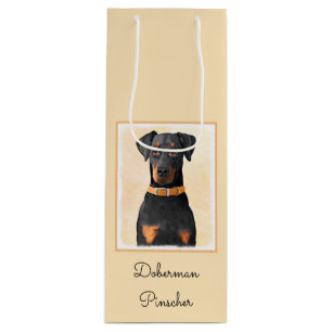 Doberman Pinscher beskärde målning originaltecknin