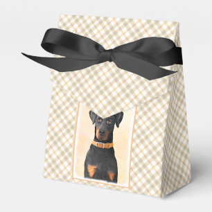 Doberman Pinscher beskärde målning originaltecknin Presentaskar
