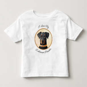 Doberman Pinscher beskärde målning originaltecknin T Shirt