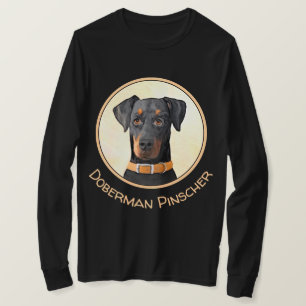 Doberman Pinscher beskärde målning originaltecknin T Shirt
